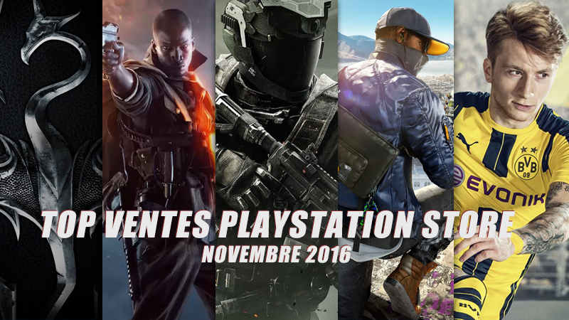 Top des ventes Novembre 2016