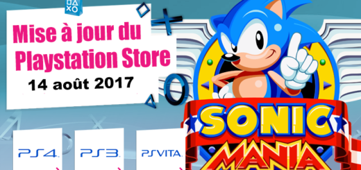 Playstation Store mise à jour du 14 août 2017