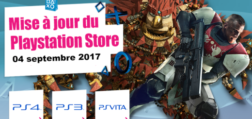 Playstation Store mise à jour du 04 septembre 2017