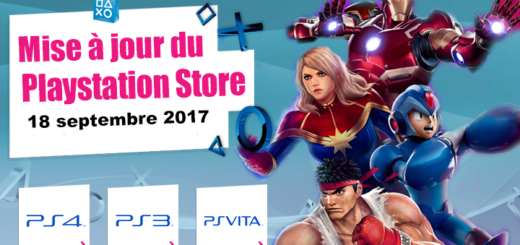 Playstation Store mise à jour du 18 septembre 2017