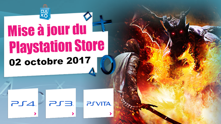 Playstation Store mise à jour du 02 octobre 2017