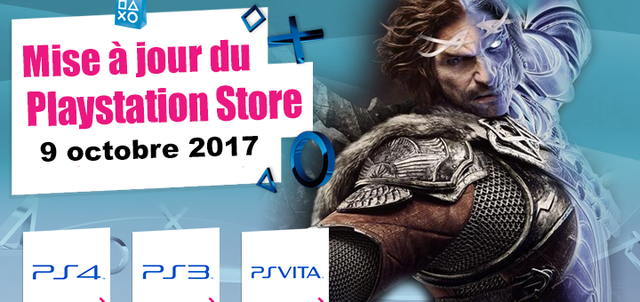 Playstation Store mise à jour 09 octobre 2017