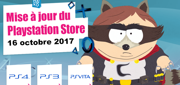 Playstation Store Mise à jour du 16 octobre 2017