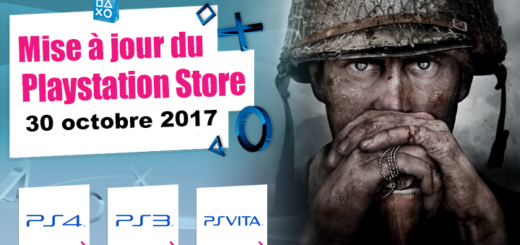 Playstation Store mise à jour du 30 octobre 2017