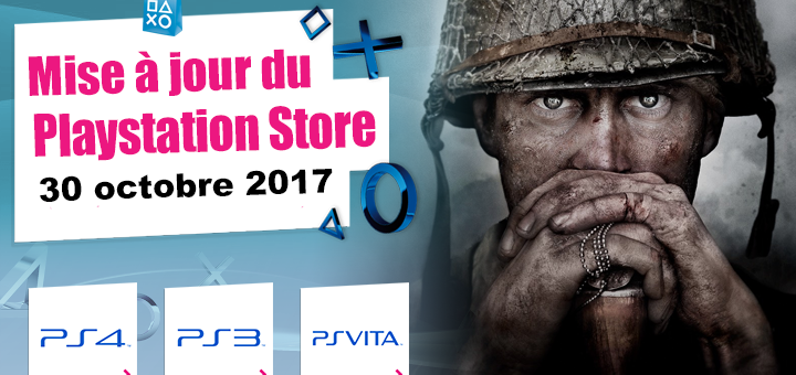 Playstation Store mise à jour du 30 octobre 2017