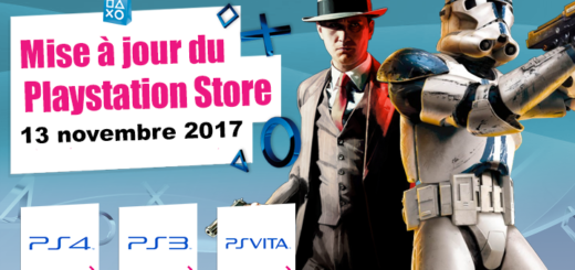 Playstation Store mise à jour du 13 novembre 2017