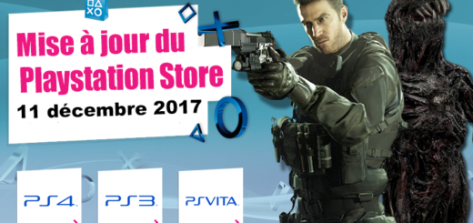 Playstation Store mise à jour du 11 décembre 2017