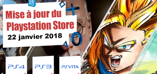 Playstation Store mise à jour du 22 janvier 2018