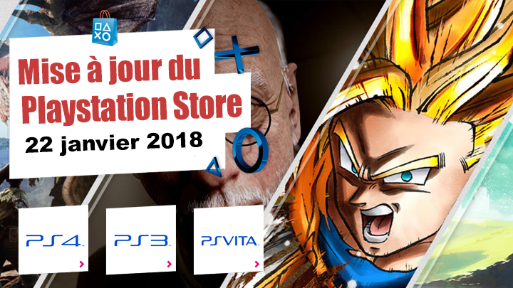 Playstation Store mise à jour du 22 janvier 2018
