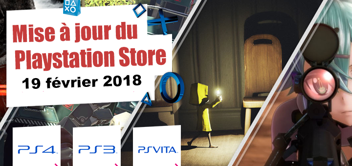 Playstation Store mise à jour du 19 février 2018
