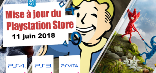 Playstation Store mise à jour du 11 juin 2018