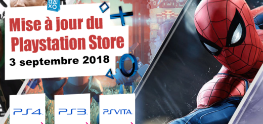 Playstation Store mise à jour du 3 septembre 2018