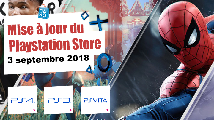 Playstation Store mise à jour du 3 septembre 2018