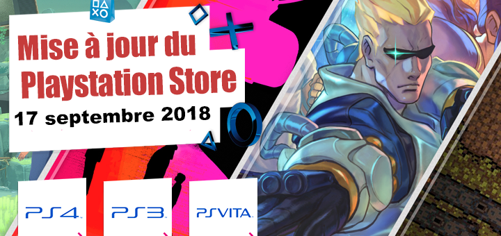 Playstation Store mise à jour du 17 septembre 2018
