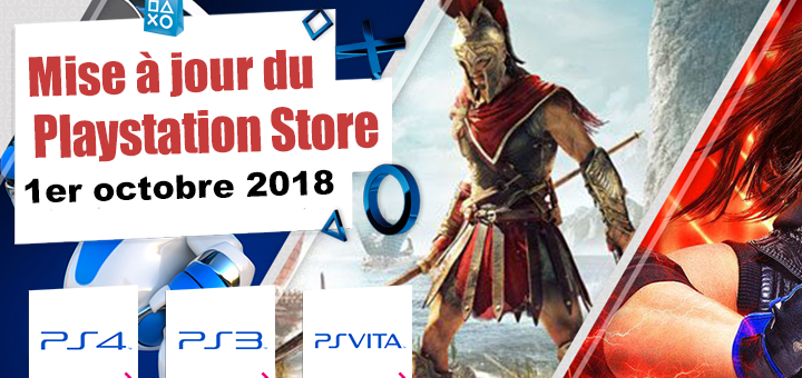 Playstation Store mise à jour du 1er octobre 2018