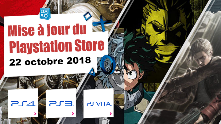 Playstation Store mise à jour du 22 octobre 2018