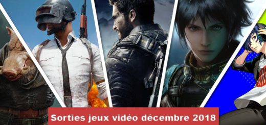 Sortie jeux vidéo décembre 2018