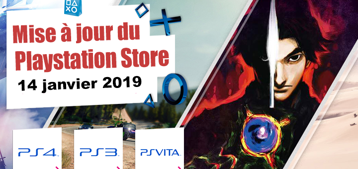 Playstation Store mise à jour du 14 janvier 2019