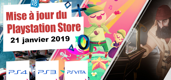Playstation Store mise à jour 21 janvier 2019