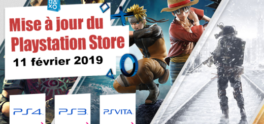 Playstation Store mise à jour du 11 février 2019