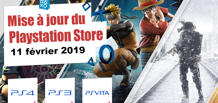 Playstation Store mise à jour du 11 février 2019