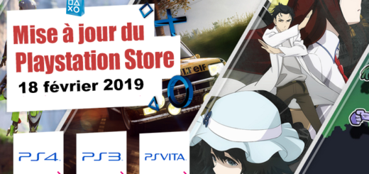 Playstation Store mise à jour du 18 février 2019