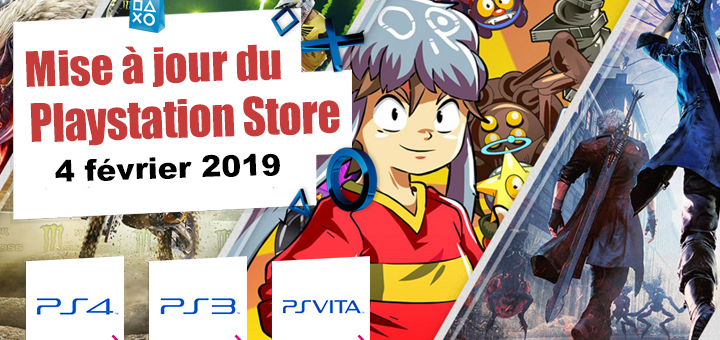 Playstation Store mise à jour du 4 février 2019