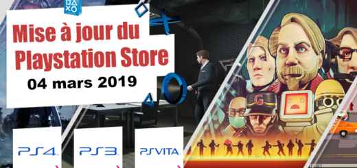 Playstation Store mise à jour du 4 mars 2019