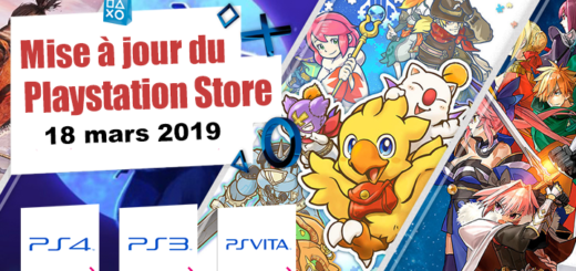 Playstation Store mise à jour du 18 mars 2019