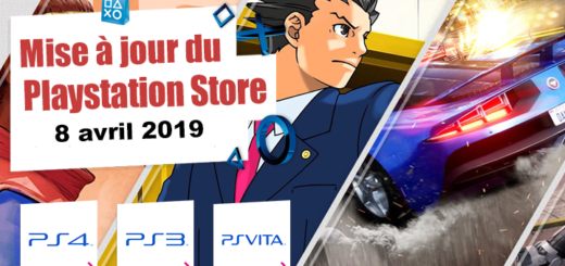 Playstation Store mise à jour du 8 avril 2019