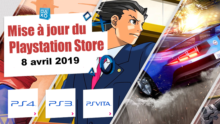 Playstation Store mise à jour du 8 avril 2019