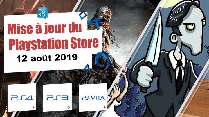 Playstation Store mise à jour du 12 août 2019