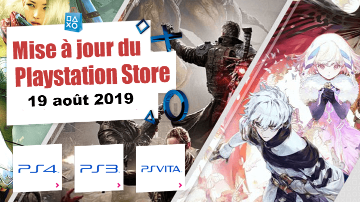 Playstation Store mise à jour du 19 août 2019