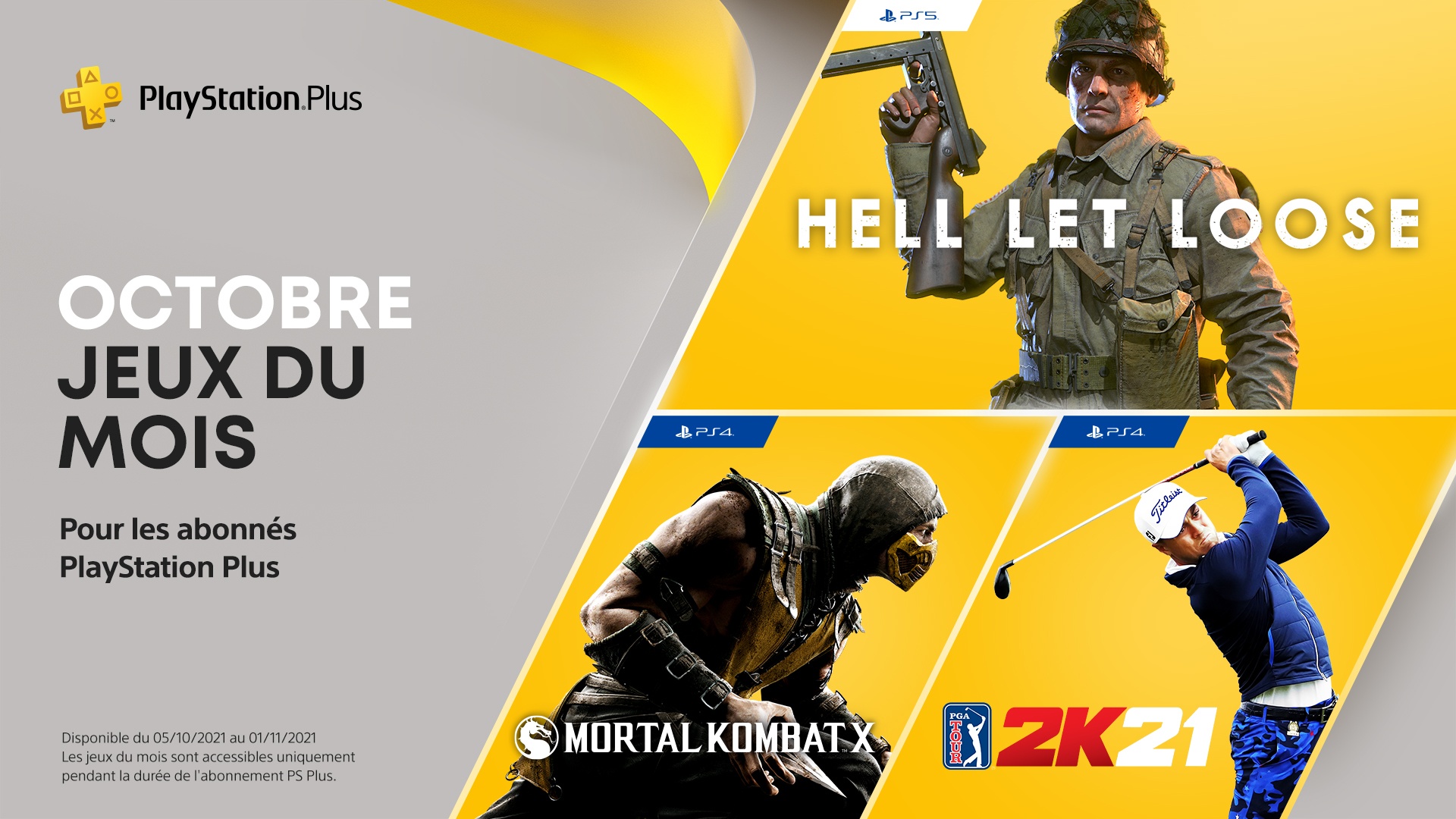 Playstation Plus Les jeux offerts du mois de octobre 2021